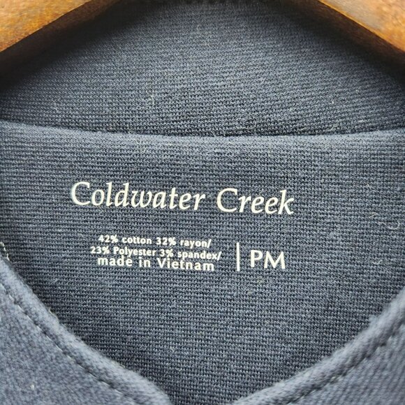 Coldwater Creek Navy Curved Hem Knit Jacket PM - Picture 4 of 5